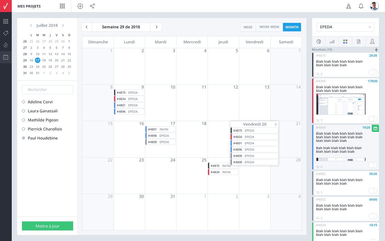 Internal project-tracking tool