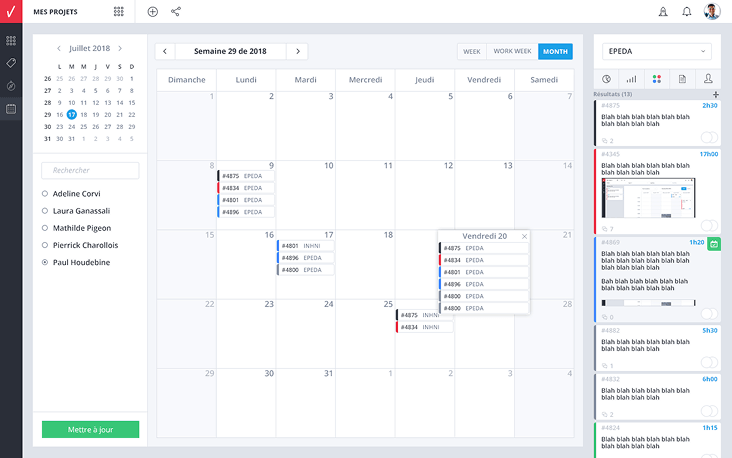 Organisation de l'application de gestion